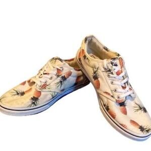Vans Women's 6.5 Pineapple Print Lace Up Skater Tennis Shoe Sneakers